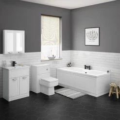 Keswick White 620mm Traditional Floorstanding Vanity Unit 8 Keswick White 620mm Traditional Floorstanding Vanity Unit -Vanity Units Sales Store KES WHT 620 detail2 460