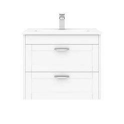 Keswick White 620mm Traditional Wall Hung 2 Drawer Vanity Unit 9 Keswick White 620mm Traditional Wall Hung 2 Drawer Vanity Unit -Vanity Units Sales Store KES WHT 6WH2D d3 460