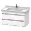 Duravit Ketho 800mm 2-Drawer Wall Mounted Vanity Unit with Starck 3 Basin - White Matt