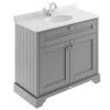 Old London 1000mm Cabinet & Single Bowl Grey Marble Top - Storm Grey