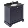Old London 800mm Cabinet & Single Bowl Black Marble Top - Twilight Blue