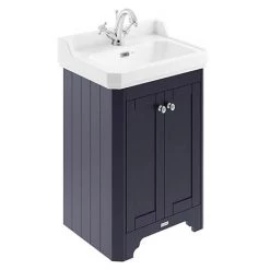 Old London 600mm Cabinet & Basin - Twilight Blue