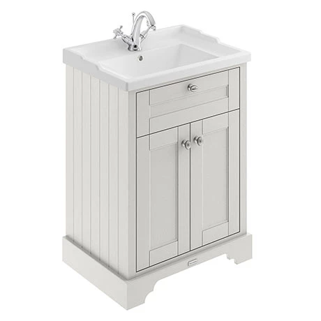 Old London 600mm 2-Door Cabinet & Basin - Timeless Sand 1 Old London 600mm 2-Door Cabinet & Basin - Timeless Sand