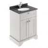 Old London 600mm Cabinet & Single Bowl Black Marble Top - Timeless Sand