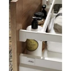 Miller London 120 Wall Hung Four Drawer Vanity Unit + Double Basin (Black) -Vanity Units Sales Store LOND60WHIDR D4N 460 1