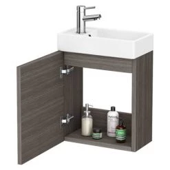 Milan W400 x D222mm Grey Avola Effect Compact Wall Hung Basin Unit 7 Milan W400 x D222mm Grey Avola Effect Compact Wall Hung Basin Unit -Vanity Units Sales Store MIL009 d2 460