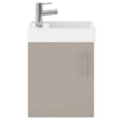 Milan W400 x D222mm Stone Grey Compact Wall Hung Basin Unit 6 Milan W400 x D222mm Stone Grey Compact Wall Hung Basin Unit -Vanity Units Sales Store MIL012 detail1 460