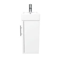 Milan Modern Wall Hung Basin Vanity Unit - Gloss White (W400 x D222mm) -Vanity Units Sales Store MILWHGW D4 460