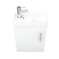 Milan Modern Wall Hung Basin Vanity Unit - Gloss White (W400 x D222mm) -Vanity Units Sales Store MILWHGW D5 460