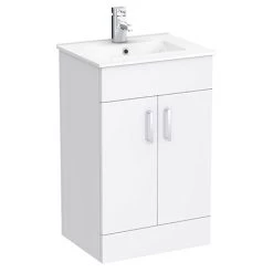 Toreno White 500mm Vanity Unit (Flat Packed)