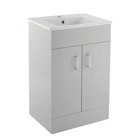 Toreno Light Grey 500mm Modern Vanity Unit 1 Toreno Light Grey 500mm Modern Vanity Unit