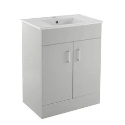 Toreno Light Grey 600mm Modern Vanity Unit