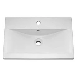 Toreno Basin Unit - 500mm Modern High Gloss White with Mid Edged Basin -Vanity Units Sales Store MVME500 D2 460