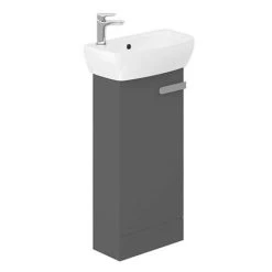 Britton MyHome Cloakroom Floor Standing Vanity Unit - Grey