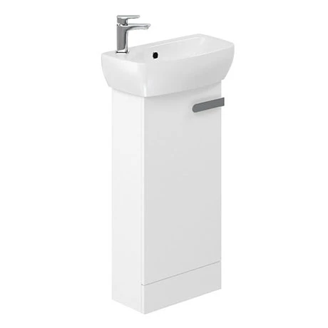 Britton MyHome Cloakroom Floor Standing Vanity Unit - White 1 Britton MyHome Cloakroom Floor Standing Vanity Unit - White