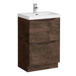 Monza Chestnut 500mm Wide Floor Standing Vanity Unit