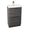 Monza Graphite Oak 500mm Wide Floor Standing Vanity Unit