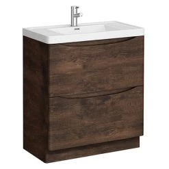 Monza Chestnut 750mm Wide Floor Standing Vanity Unit