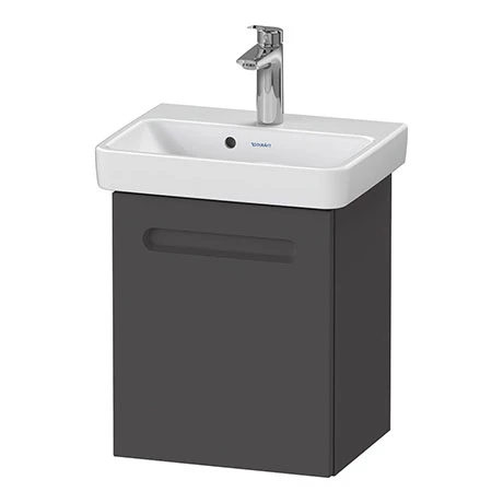 Duravit No.1 450mm Graphite Matt Wall Mounted Vanity Unit with Basin 1 Duravit No.1 450mm Graphite Matt Wall Mounted Vanity Unit with Basin