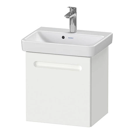 Duravit No.1 500mm White Matt Wall Mounted Vanity Unit with Basin 1 Duravit No.1 500mm White Matt Wall Mounted Vanity Unit with Basin