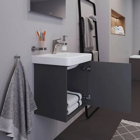 Duravit No.1 450mm Graphite Matt Wall Mounted Vanity Unit with Basin 6 Duravit No.1 450mm Graphite Matt Wall Mounted Vanity Unit with Basin - Image 6