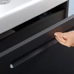 Duravit No.1 800mm Graphite Matt 1-Drawer Wall Mounted Vanity Unit with Basin -Vanity Units Sales Store N550GRA Drawer1 460 5