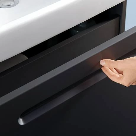 Duravit No.1 600mm Graphite Matt 1-Drawer Wall Mounted Vanity Unit with Basin 6 Duravit No.1 600mm Graphite Matt 1-Drawer Wall Mounted Vanity Unit with Basin - Image 6