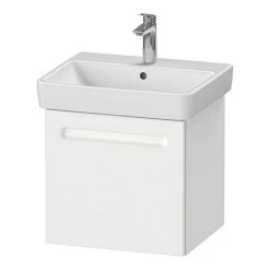 Duravit No.1 550mm White Matt 1-Drawer Wall Mounted Vanity Unit with Basin