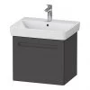 Duravit No.1 600mm Graphite Matt 1-Drawer Wall Mounted Vanity Unit with Basin