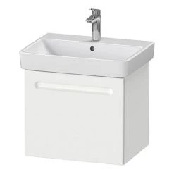 Duravit No.1 600mm White Matt 1-Drawer Wall Mounted Vanity Unit with Basin