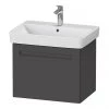 Duravit No.1 650mm Graphite Matt 1-Drawer Wall Mounted Vanity Unit with Basin