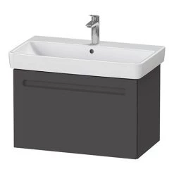 Duravit No.1 800mm Graphite Matt 1-Drawer Wall Mounted Vanity Unit with Basin
