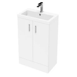 Pallas 500 Modern Gloss White Floor Standing Vanity Unit -Vanity Units Sales Store PAL006E D2 460