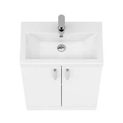 Pallas 600 Modern Gloss White Floor Standing Vanity Unit -Vanity Units Sales Store PAL027E nw d5 460
