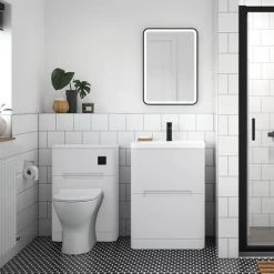 Nuie Elbe Satin White 600mm Floor Standing 2-Drawer Vanity Unit - PAR101A 7 Nuie Elbe Satin White 600mm Floor Standing 2-Drawer Vanity Unit - PAR101A -Vanity Units Sales Store PAR101A d3 460