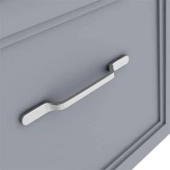 Period Bathroom Co. Wall Hung Vanity - Matt Grey - 800mm 1 Drawer with Chrome Handle -Vanity Units Sales Store PBC8WHGRY1D d2 460