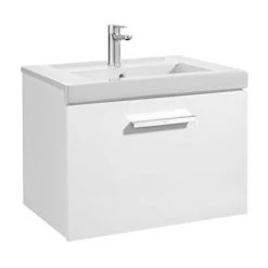 Roca Prisma 600m Single Drawer Wall Hung Vanity Unit - Gloss White