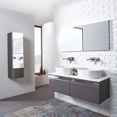 Roper Rhodes Pursuit Wall Hung Countertop Vanity Unit - Gloss White - 1200mm Solid Worktop 4 Roper Rhodes Pursuit Wall Hung Countertop Vanity Unit - Gloss White - 1200mm Solid Worktop - Image 4