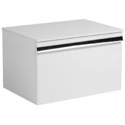 Roper Rhodes Pursuit Wall Hung Countertop Vanity Unit - Gloss White - 600mm Solid Worktop