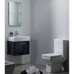 Tavistock Q60 575mm Wall Mounted Unit & Basin - Graphite -Vanity Units Sales Store Q60 WM GR D2 460