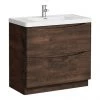 Monza Chestnut 900mm Wide Floor Standing Vanity Unit