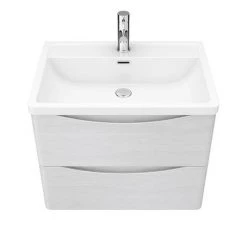 Monza White Ash 600mm Wide Wall Mounted Vanity Unit -Vanity Units Sales Store RWA600WM n d5 460