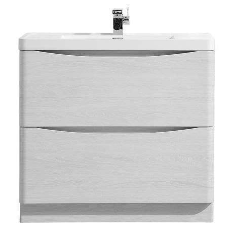 Monza White Ash 900mm Wide Floor Standing Vanity Unit 5 Monza White Ash 900mm Wide Floor Standing Vanity Unit - Image 5