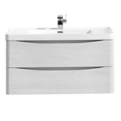 Monza White Ash 900mm Wide Wall Mounted Vanity Unit 11 Monza White Ash 900mm Wide Wall Mounted Vanity Unit -Vanity Units Sales Store RWA900WM d1 460