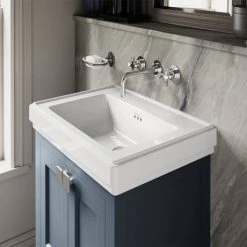 Burlington Riviera Matt Blue 580mm Vanity Unit with Square Basin 7 Burlington Riviera Matt Blue 580mm Vanity Unit with Square Basin -Vanity Units Sales Store Riviera Blue 3 460