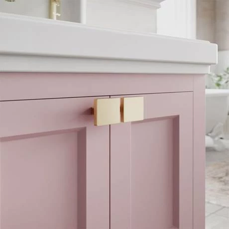 Burlington Riviera Matt Pink 650mm Vanity Unit with Square Basin 3 Burlington Riviera Matt Pink 650mm Vanity Unit with Square Basin - Image 3