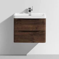 Monza Chestnut 600mm Wide Wall Mounted Vanity Unit -Vanity Units Sales Store Ronda Chestnut 600mm Wall Mounted Vanity Unit d2 460