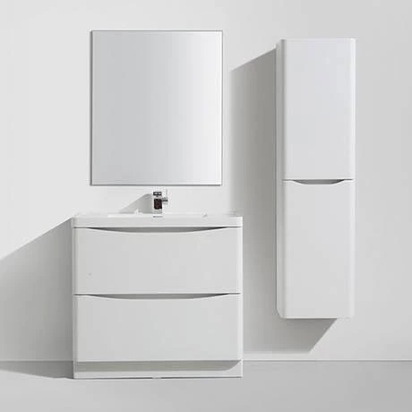 Monza White Ash 900mm Wide Floor Standing Vanity Unit 2 Monza White Ash 900mm Wide Floor Standing Vanity Unit - Image 2