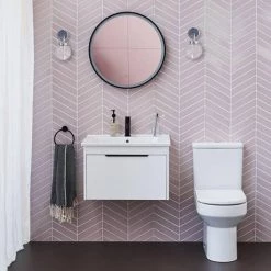 Britton Shoreditch 650mm Wall-Hung Single Drawer Vanity Unit with Black Handle - Matt White 9 Britton Shoreditch 650mm Wall-Hung Single Drawer Vanity Unit with Black Handle - Matt White -Vanity Units Sales Store S65SDWSQBL nd2 460