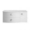 Hudson Reed Sarenna Wall Hung Countertop Vanity Unit - Moon White - 1000mm with Grey Marble Top